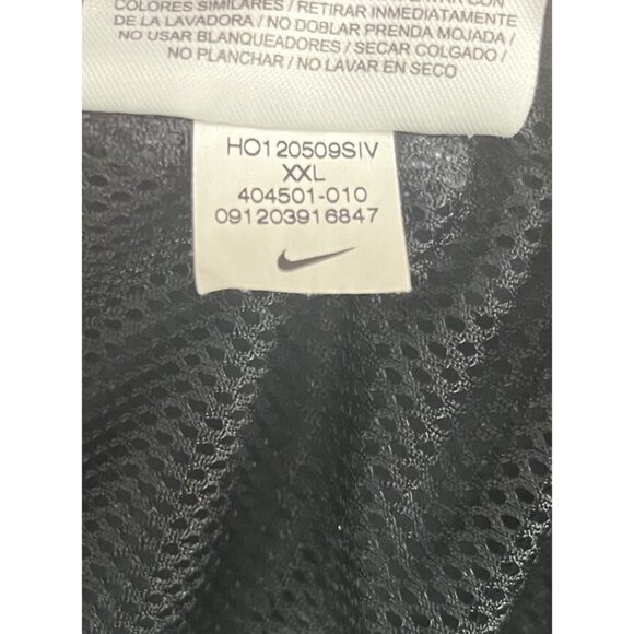 Nike Black Lightweight Track Windbreaker Jacket White Stripe Size XXL - Picture 7 of 7